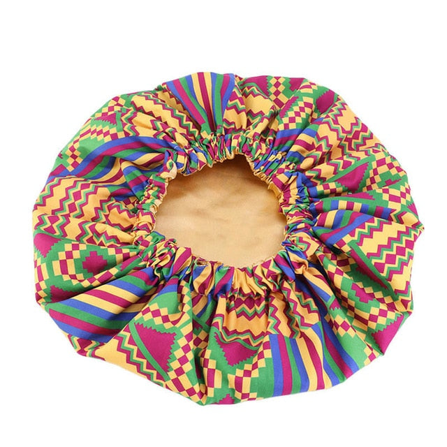 New Extra Large Satin Lined Bonnet Women Big Size Beauty Print Satin Silk Bonnet Sleep Night Cap Head Cover Bonnet Hat Wholesale