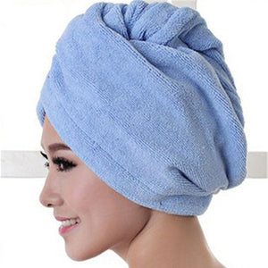 Microfiber Bath Towel Hair Dry Quick Drying Lady Bath towel soft shower cap hat for lady man Turban Head Wrap Bathing Tools