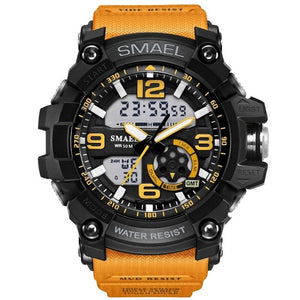 SMAEL Men Military Watch 50m Waterproof Wristwatch LED Quartz Clock Male relogios masculino 1617 Digital Sports Watches Men's