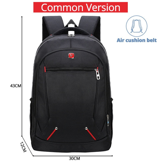 Waterproof Solid Large Backpack Men Laptop Bags Black Backpack Man Travel Backpack Teenager Bookbag Oxford Backpack