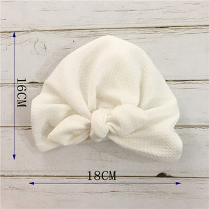 Knot Bow Baby Hat Toddler Flower Turban 6m-18m Baby Turban Hats Infant Babes Beanie Cap
