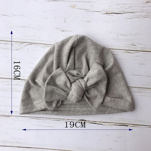 Knot Bow Baby Hat Toddler Flower Turban 6m-18m Baby Turban Hats Infant Babes Beanie Cap