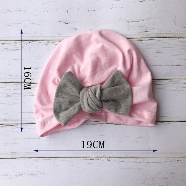 Knot Bow Baby Hat Toddler Flower Turban 6m-18m Baby Turban Hats Infant Babes Beanie Cap