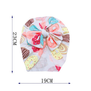 Knot Bow Baby Hat Toddler Flower Turban 6m-18m Baby Turban Hats Infant Babes Beanie Cap